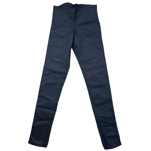 Victoria Beckham Wax Coated Denim Ankle Zip Mid Rise Skinny Leggings Size‎ 25 XS - Picture 1 of 9